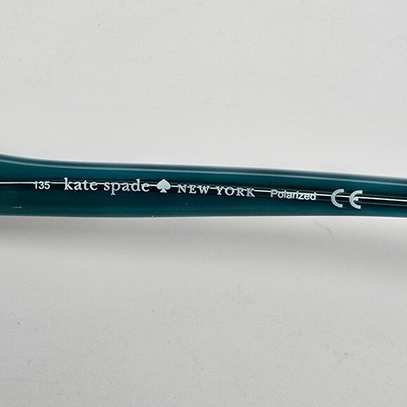 Kate Spade Finola Havana Teal Frame Polarized Dark Brown Lens Sunglasses w/ Case main image 15